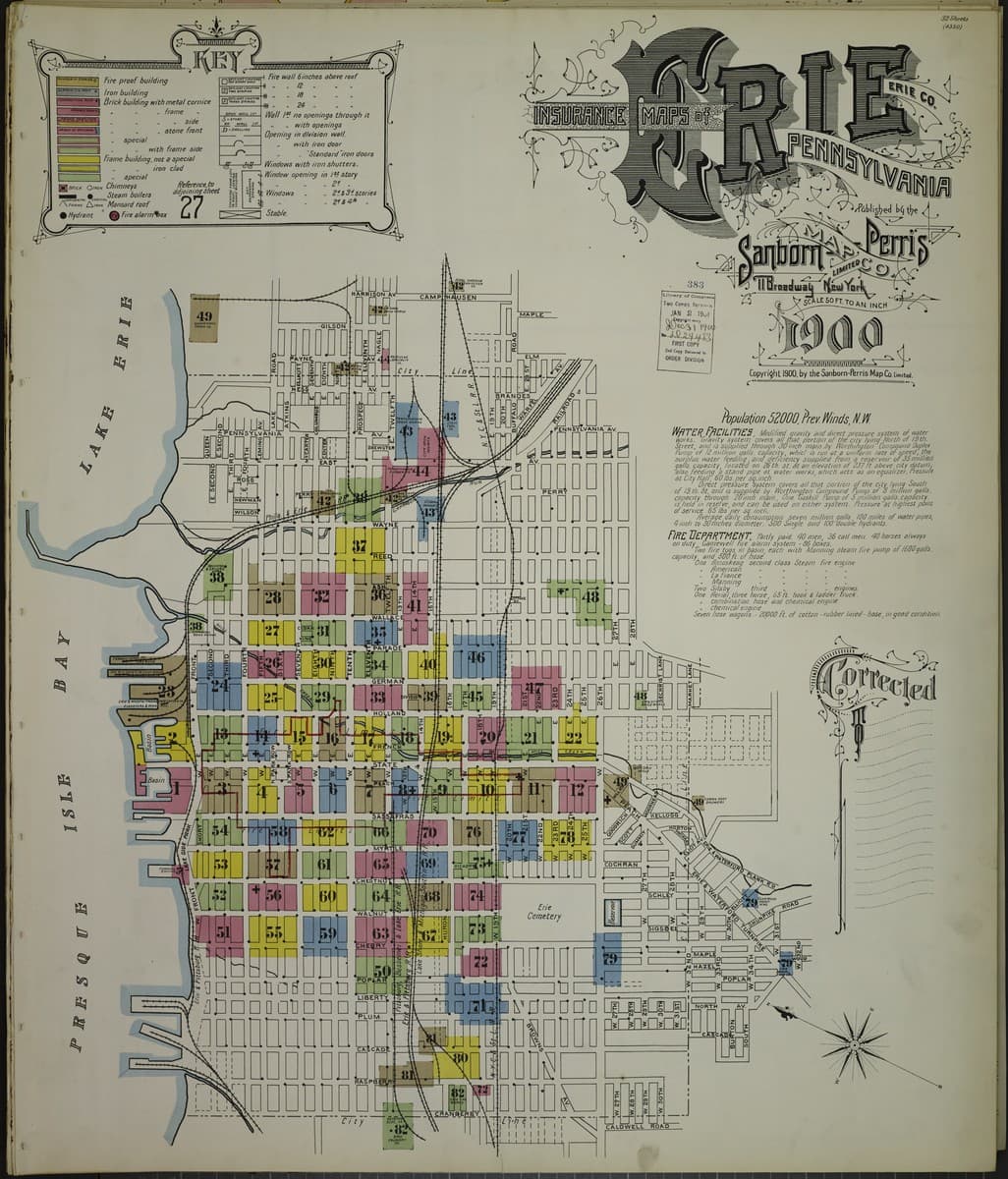 Erie, Pennsylvania - 1900 Sanborn Map