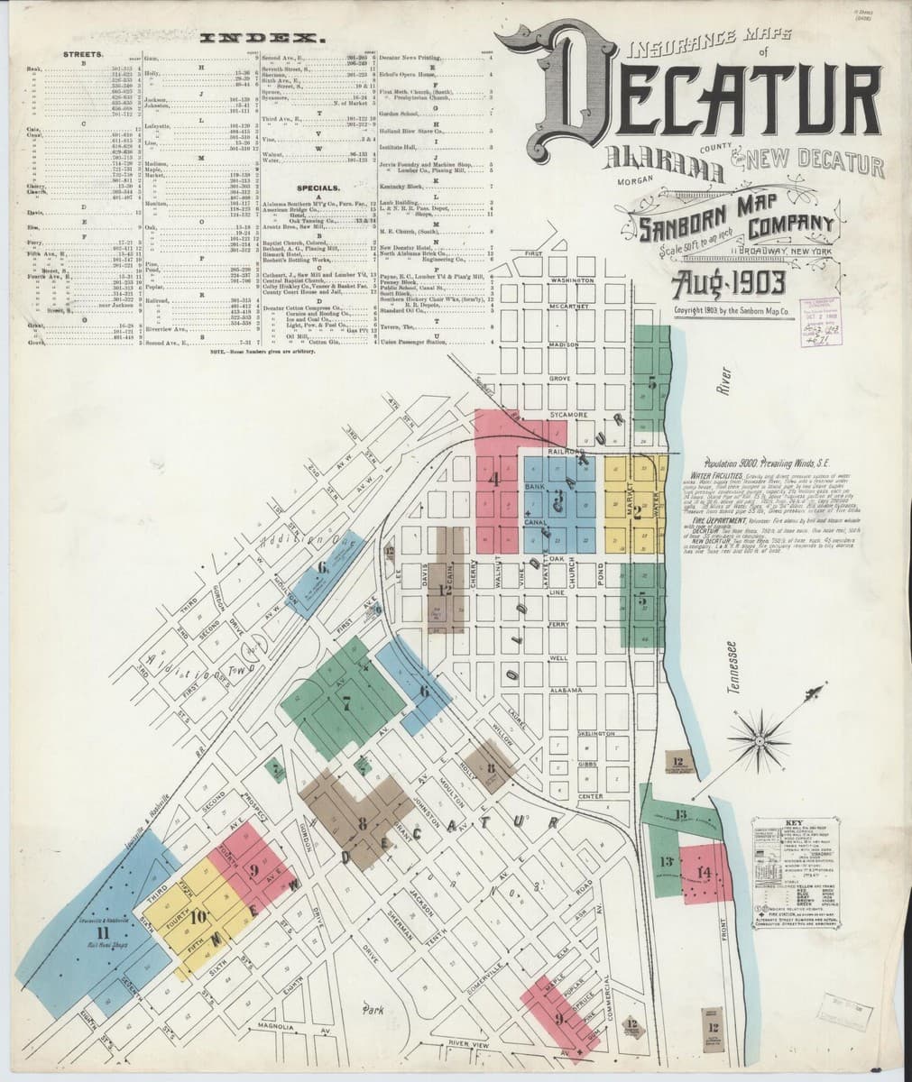 Decatur, Alabama - 1903 Sanborn Map