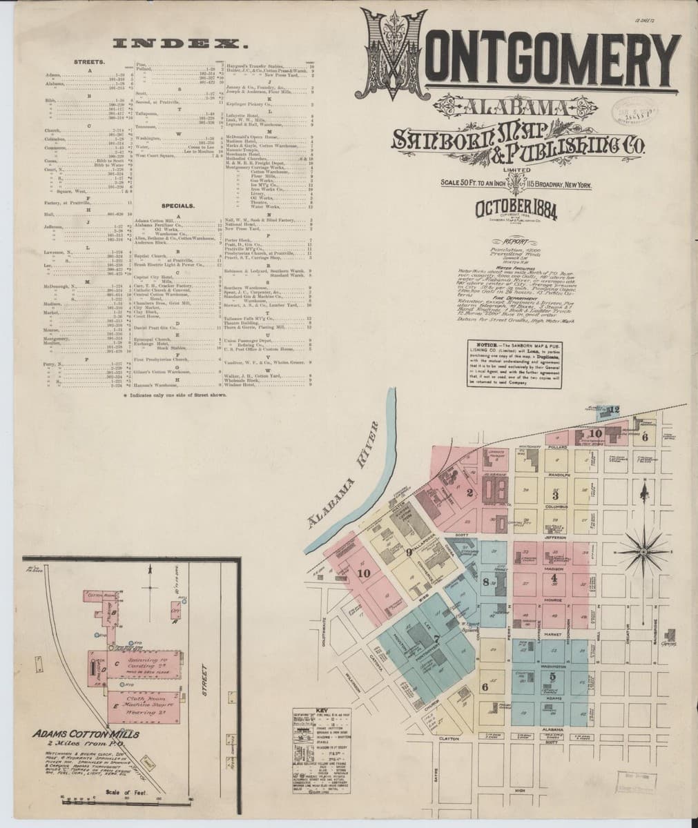 Montgomery, Alabama - 1884 Sanborn Map