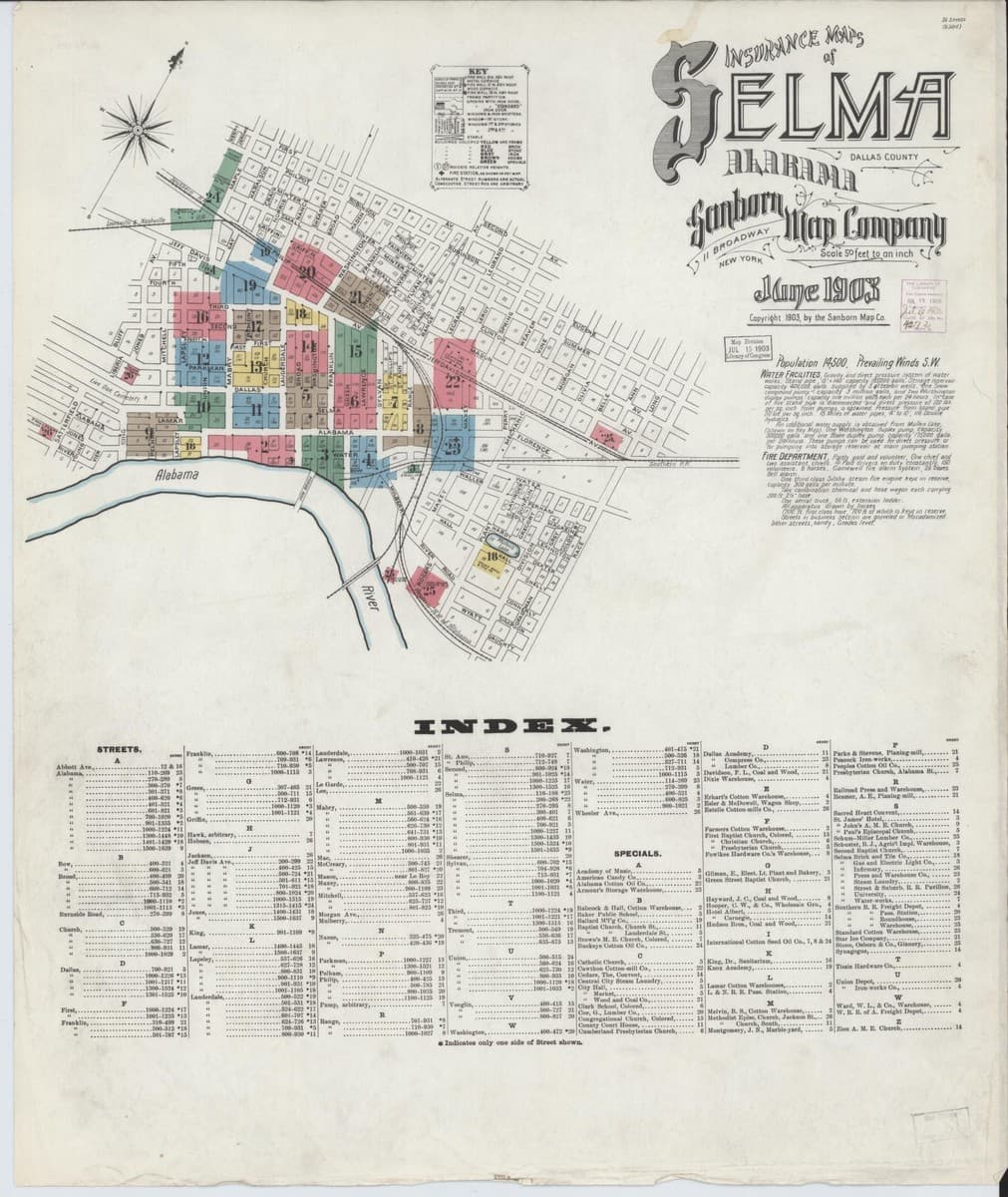Selma, Alabama - 1903 Sanborn Map