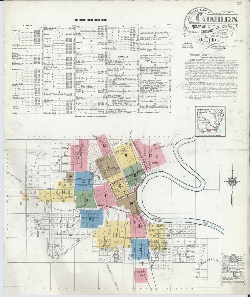 Camden, Arkansas - 1917 Sanborn Map