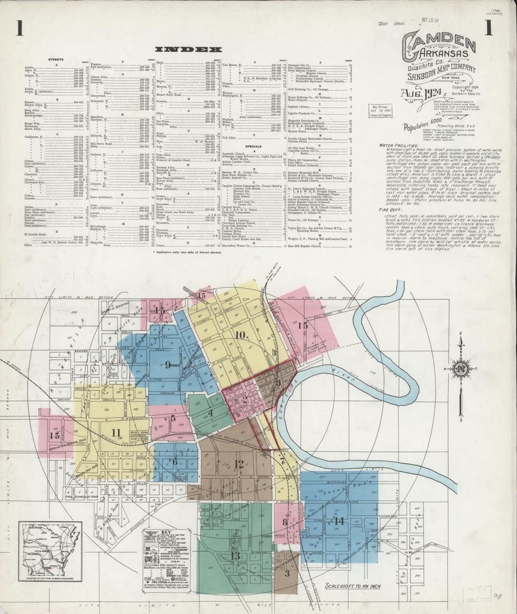 Camden, Arkansas - 1924 Sanborn Map