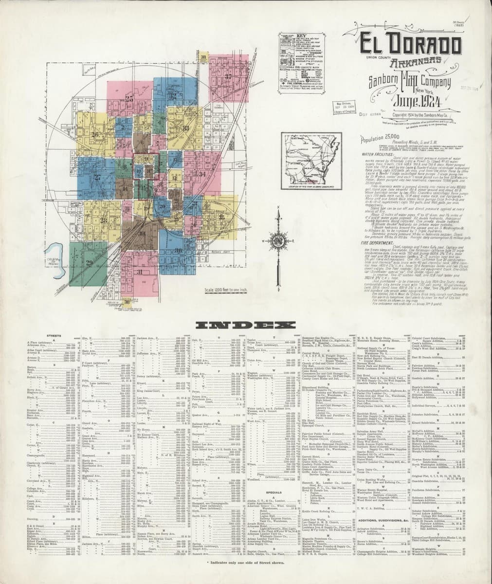 El Dorado, Arkansas - 1924 Sanborn Map