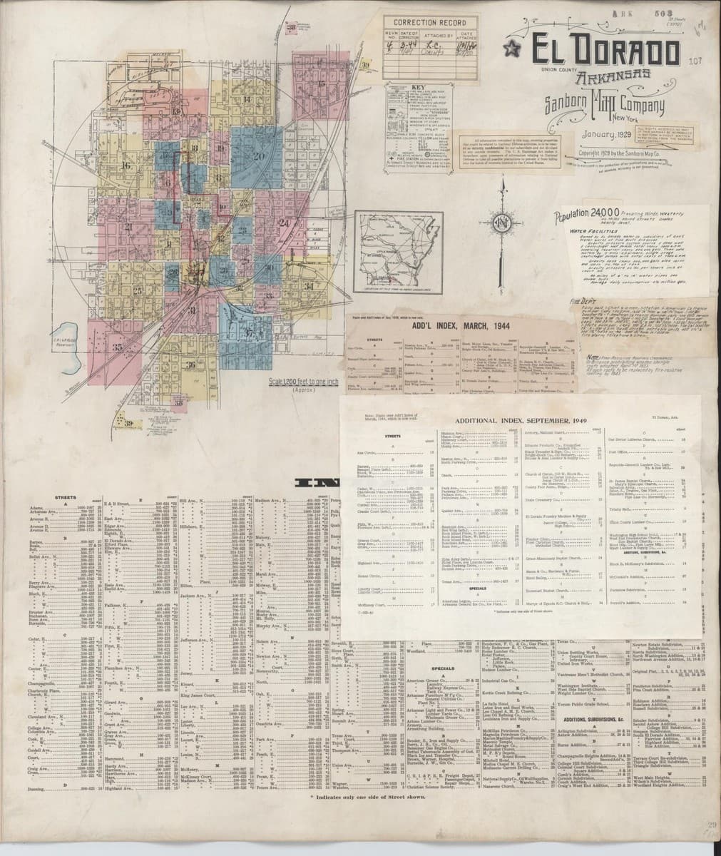 El Dorado, Arkansas - 1929 Sanborn Map