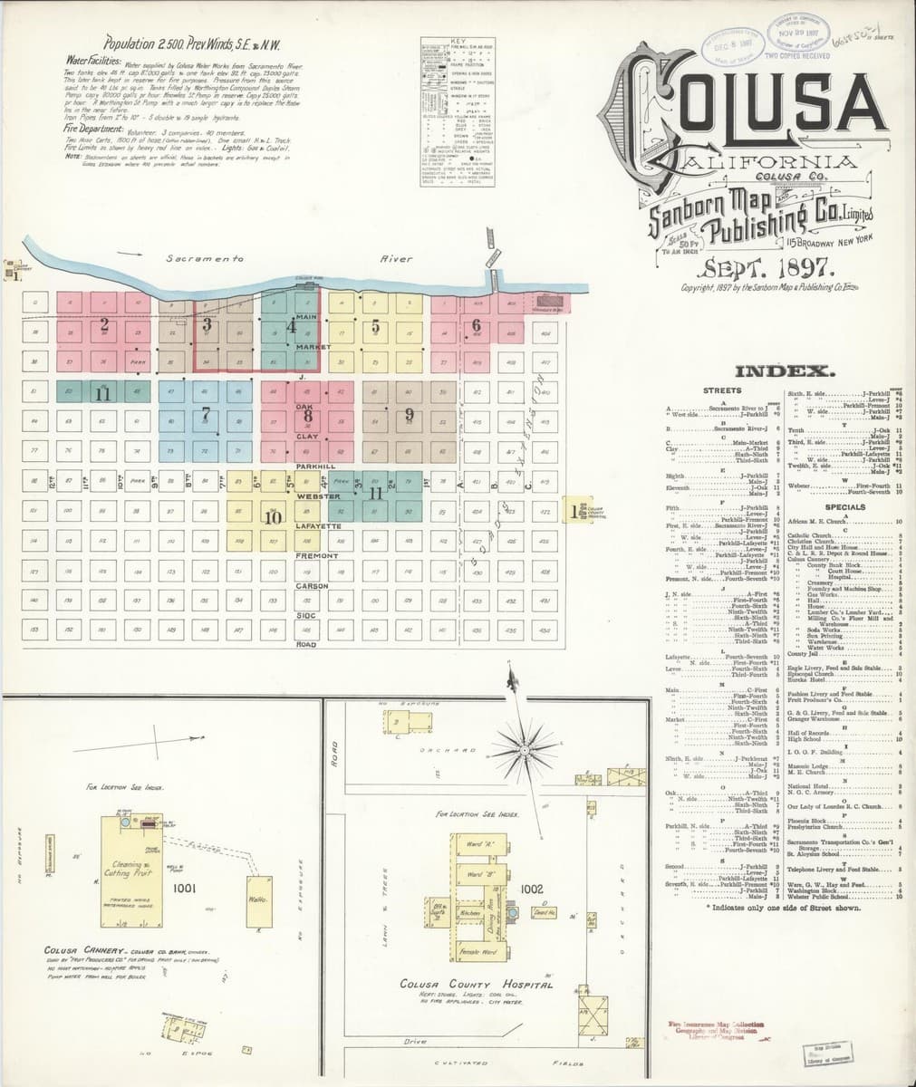 Colusa, California - 1897 Sanborn Map
