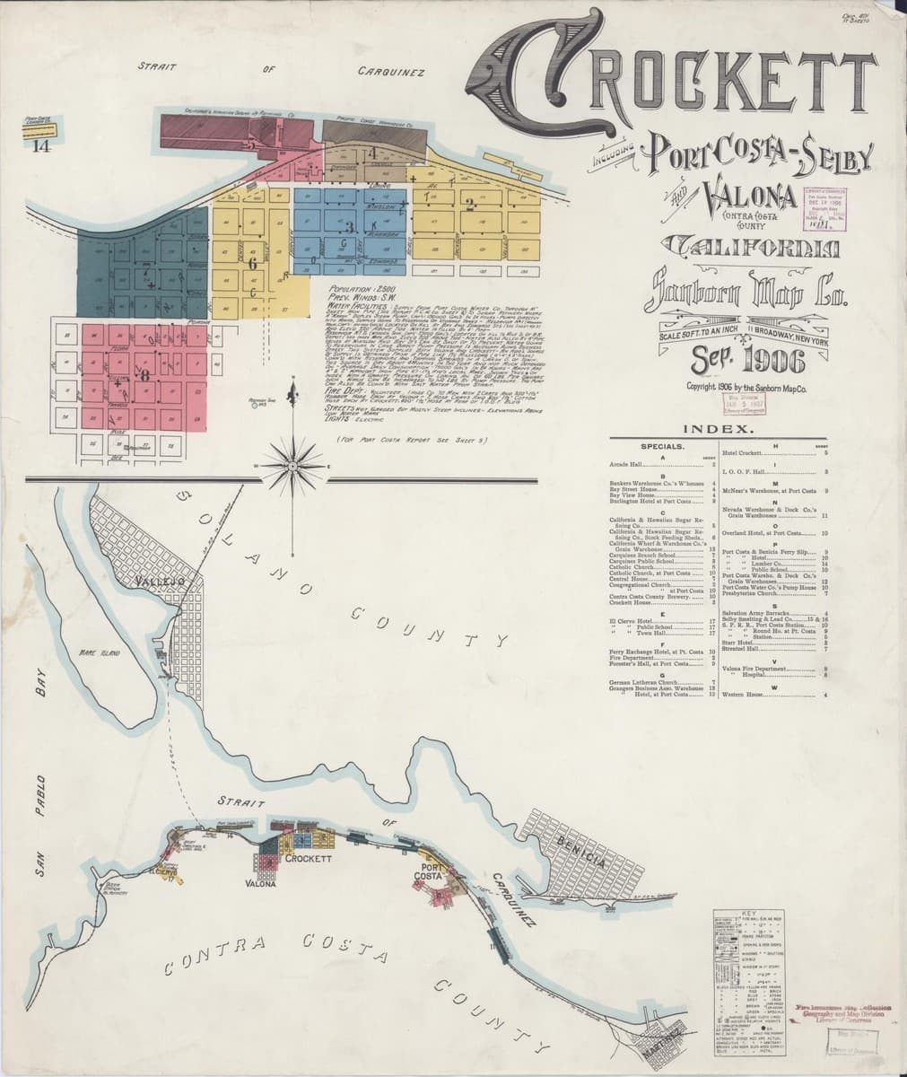 Crockett, California - 1906 Sanborn Map