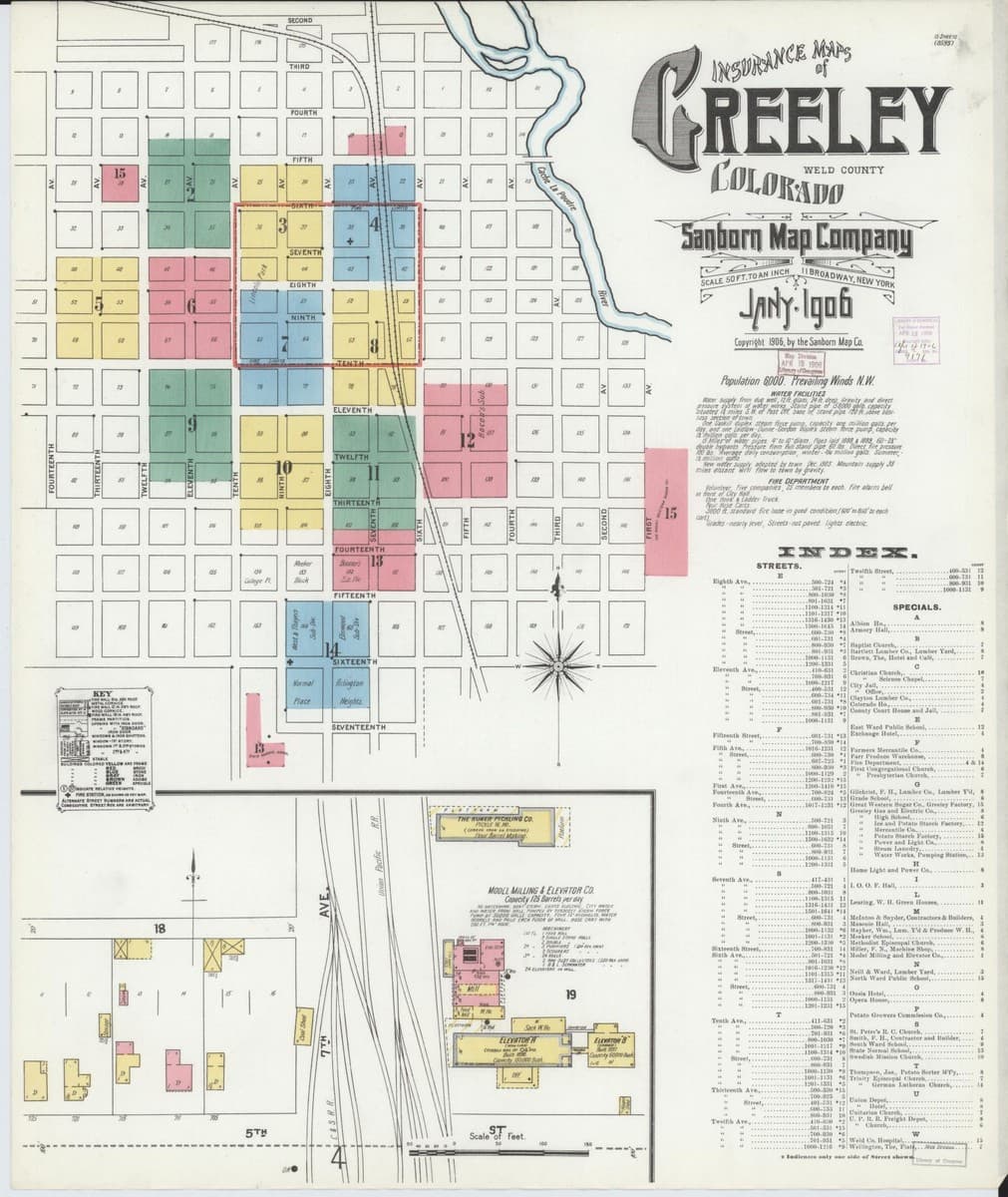 Greeley, Colorado - 1906 Sanborn Map
