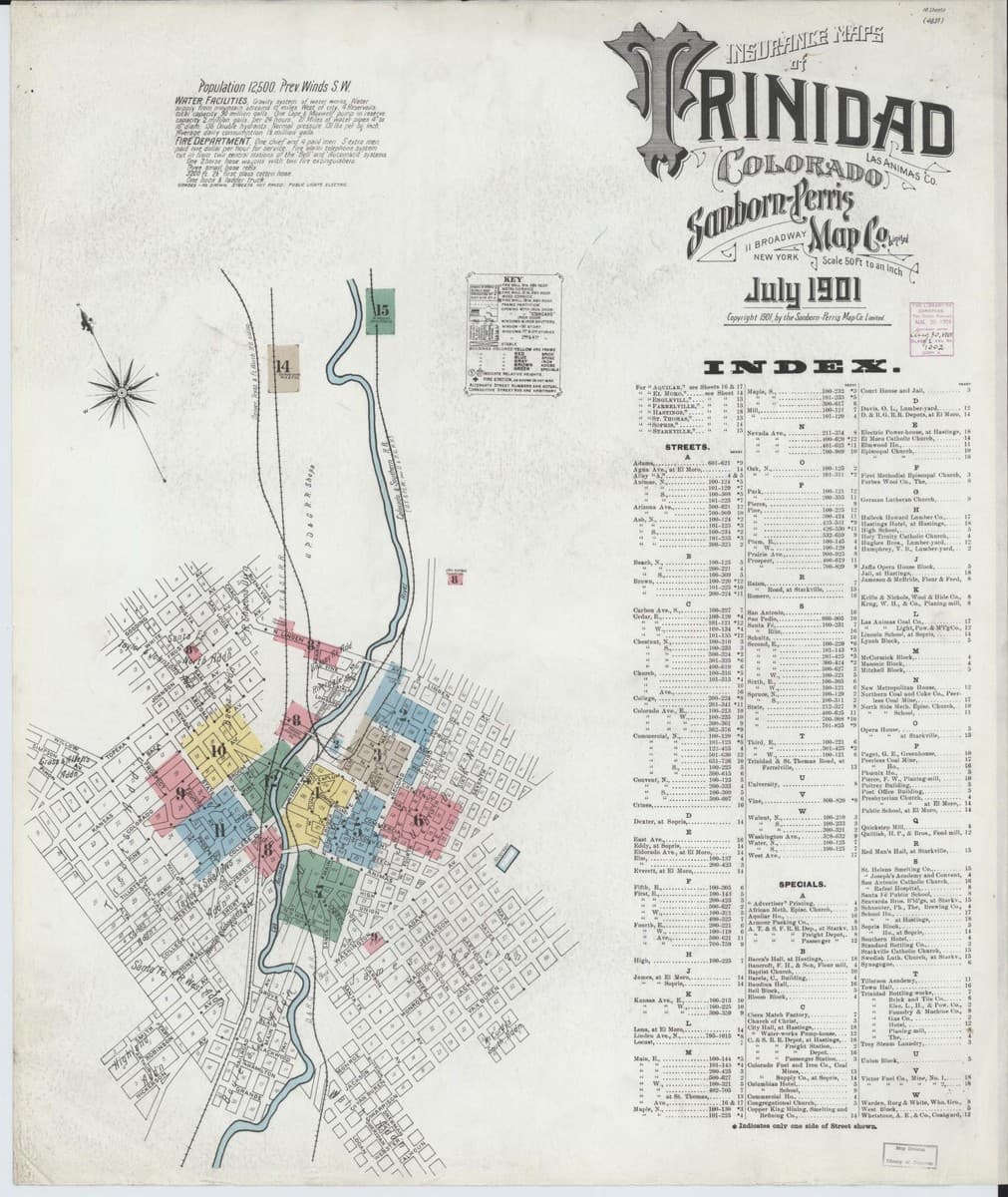 Trinidad, Colorado - 1901 Sanborn Map