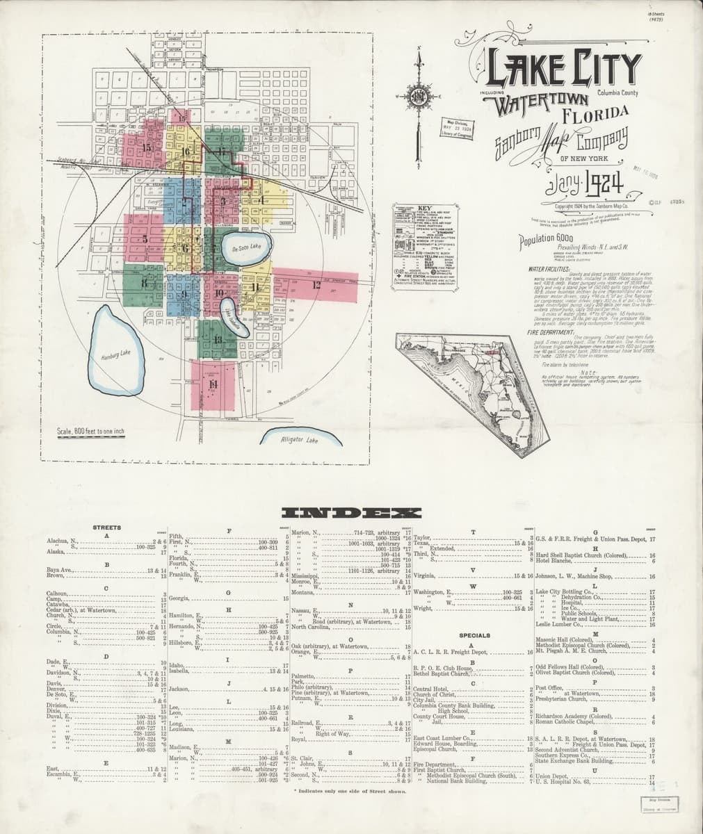 Lake City, Florida - 1924 Sanborn Map