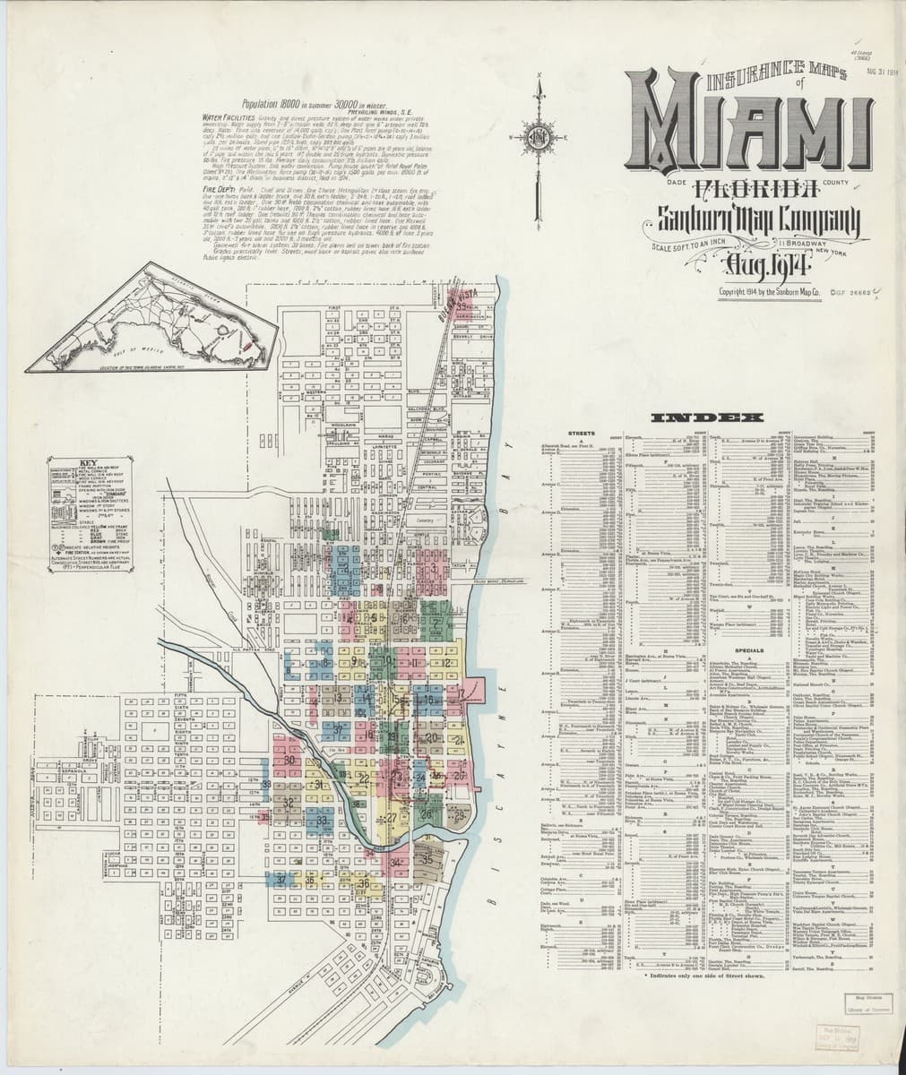 Miami, Florida - 1914 Sanborn Map