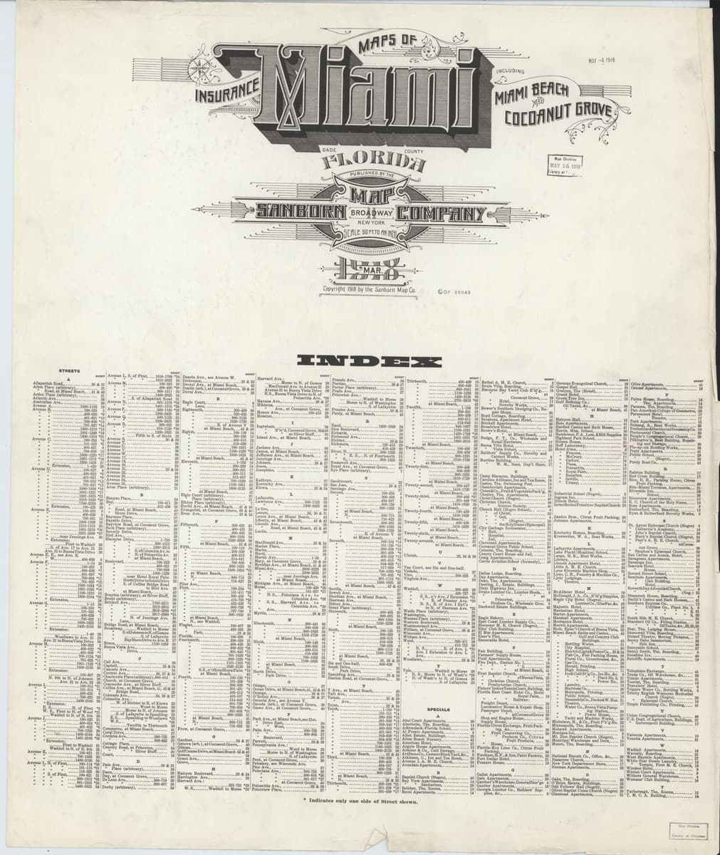Miami, Florida - 1918 Sanborn Map