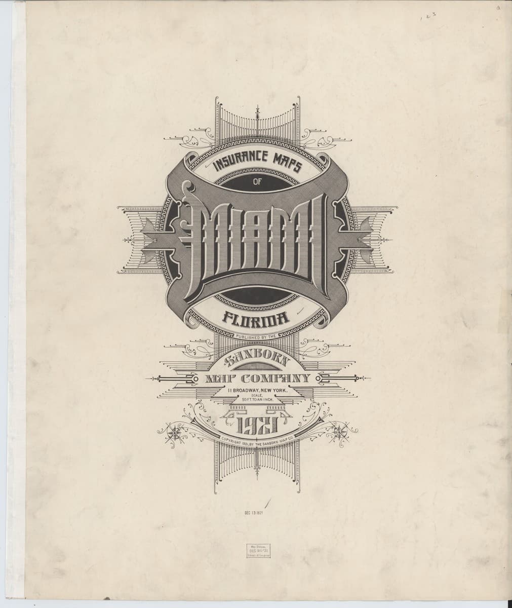 Miami, Florida - 1921 Sanborn Map