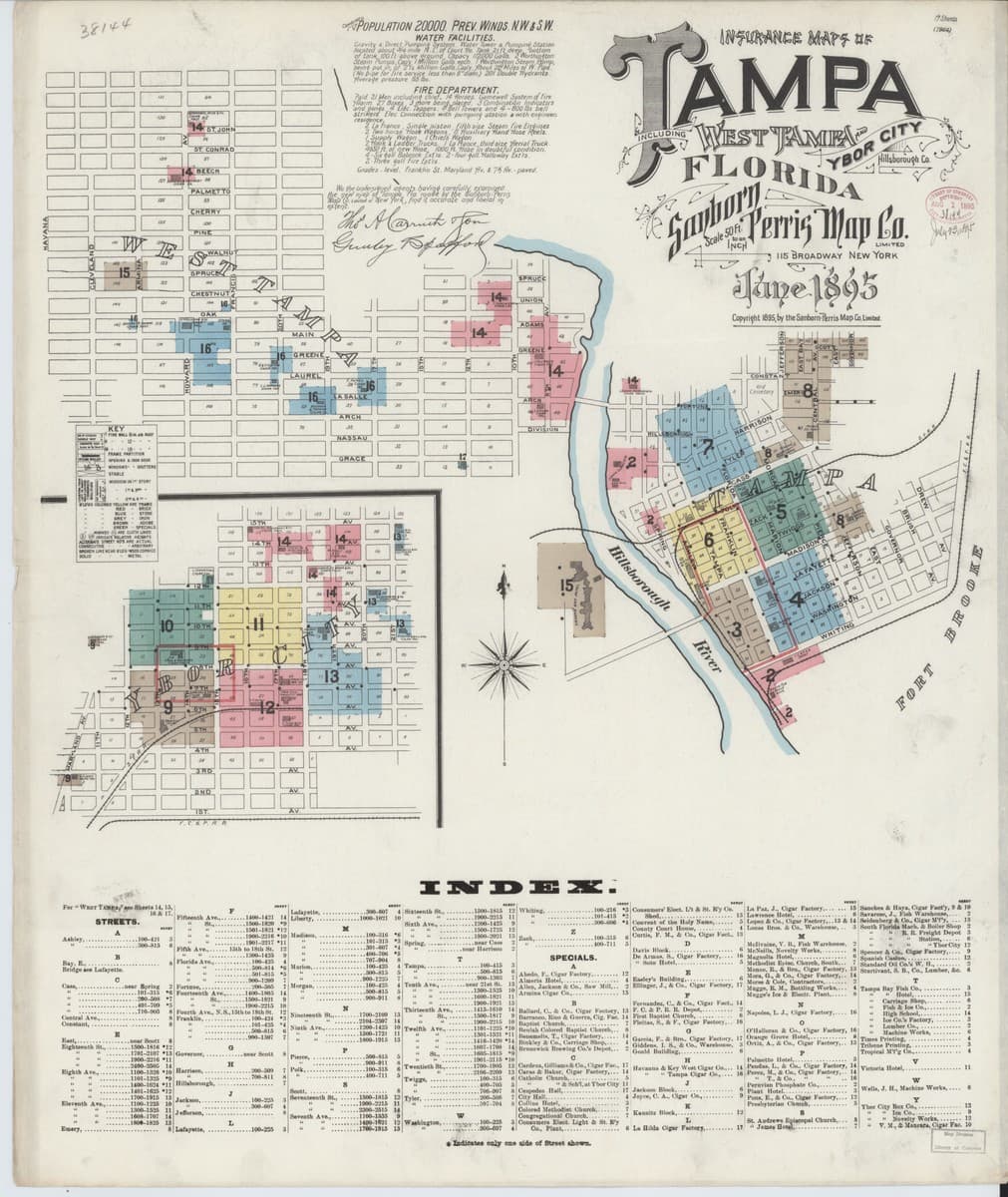 Tampa, Florida - 1895 Sanborn Map