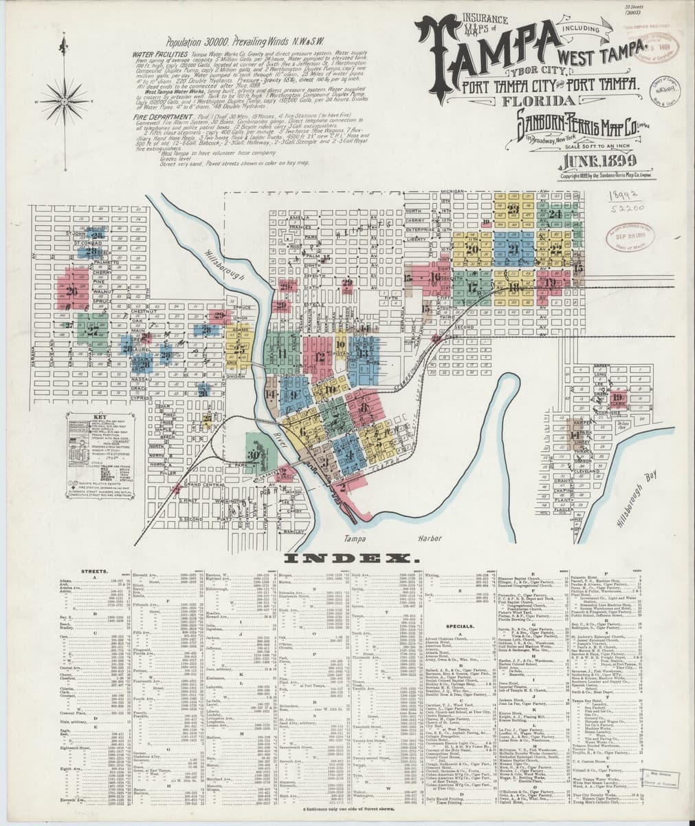 Tampa, Florida - 1899 Sanborn Map