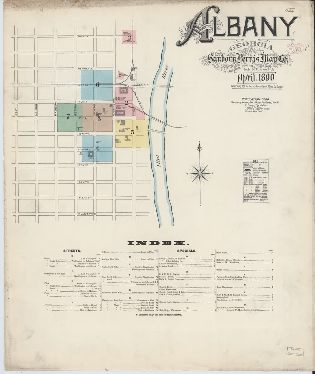 Albany, Georgia - 1890 Sanborn Map