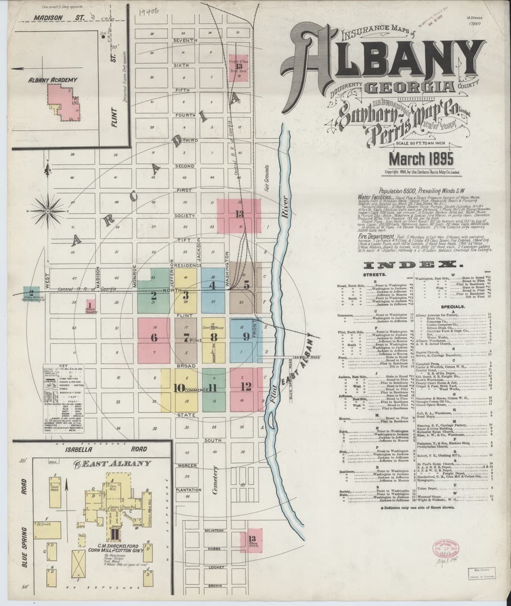 Albany, Georgia - 1895 Sanborn Map
