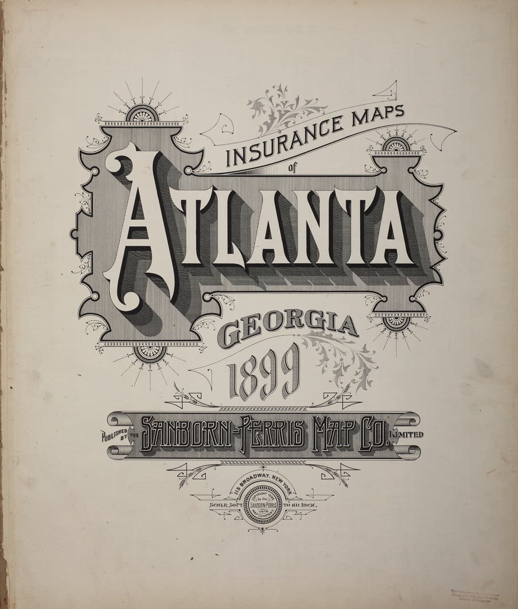 Sanborn Fire Insurance Map: Atlanta, Georgia (1899)