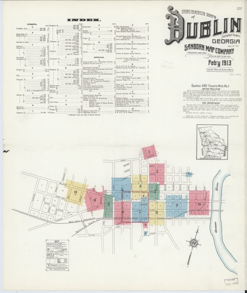Dublin, Georgia - 1913 Sanborn Map