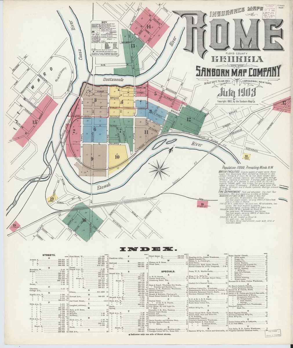 Rome, Georgia - 1903 Sanborn Map