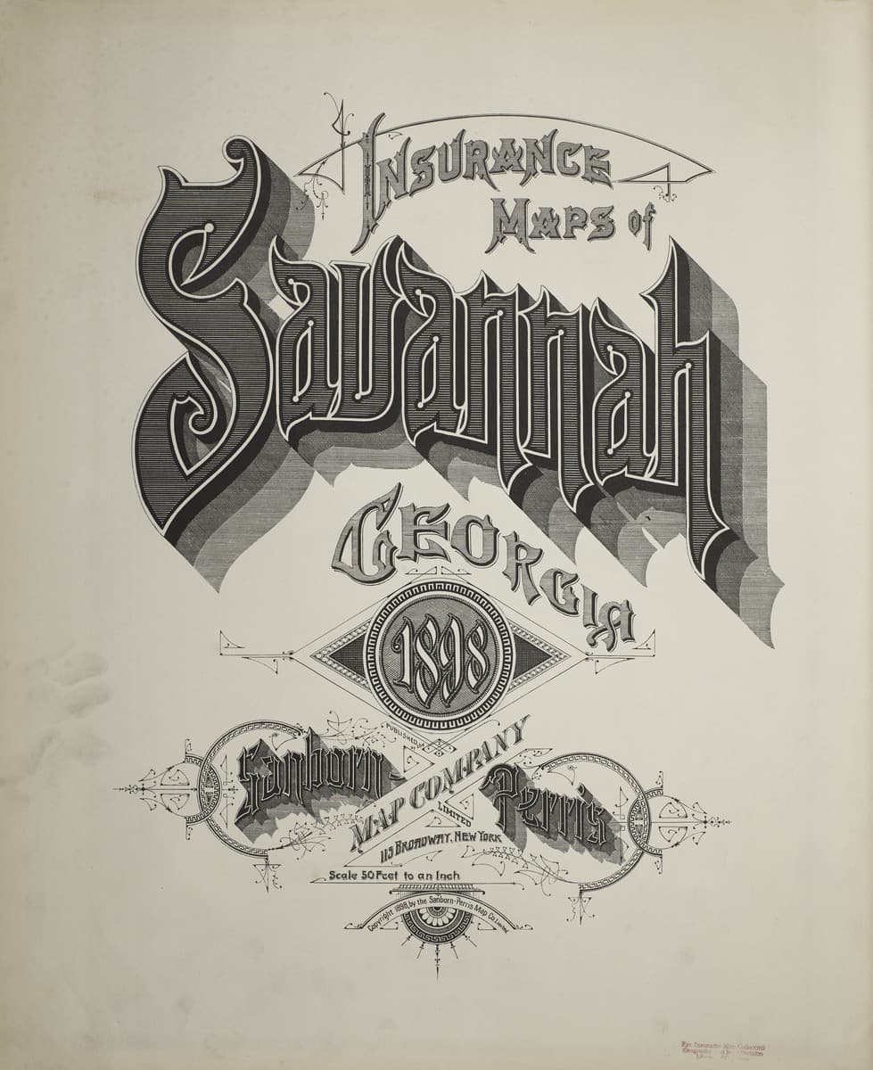 Savannah, Georgia - 1898 Sanborn Map