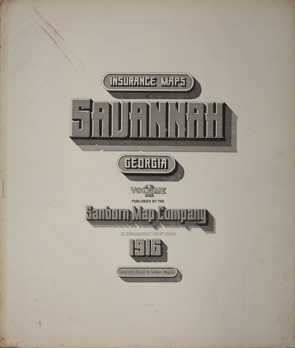 Savannah, Georgia - 1916 Sanborn Map