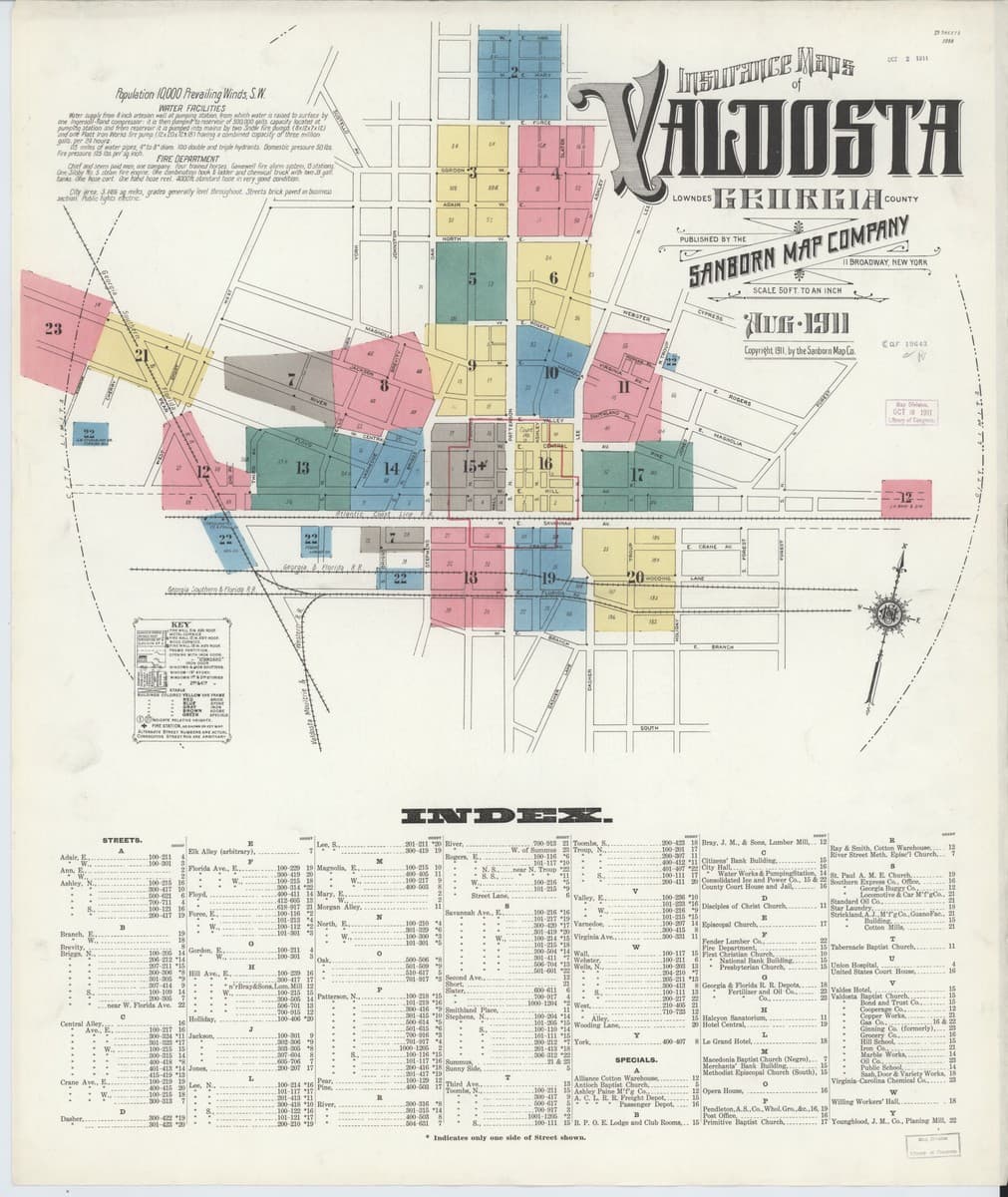 Valdosta, Georgia - 1911 Sanborn Map
