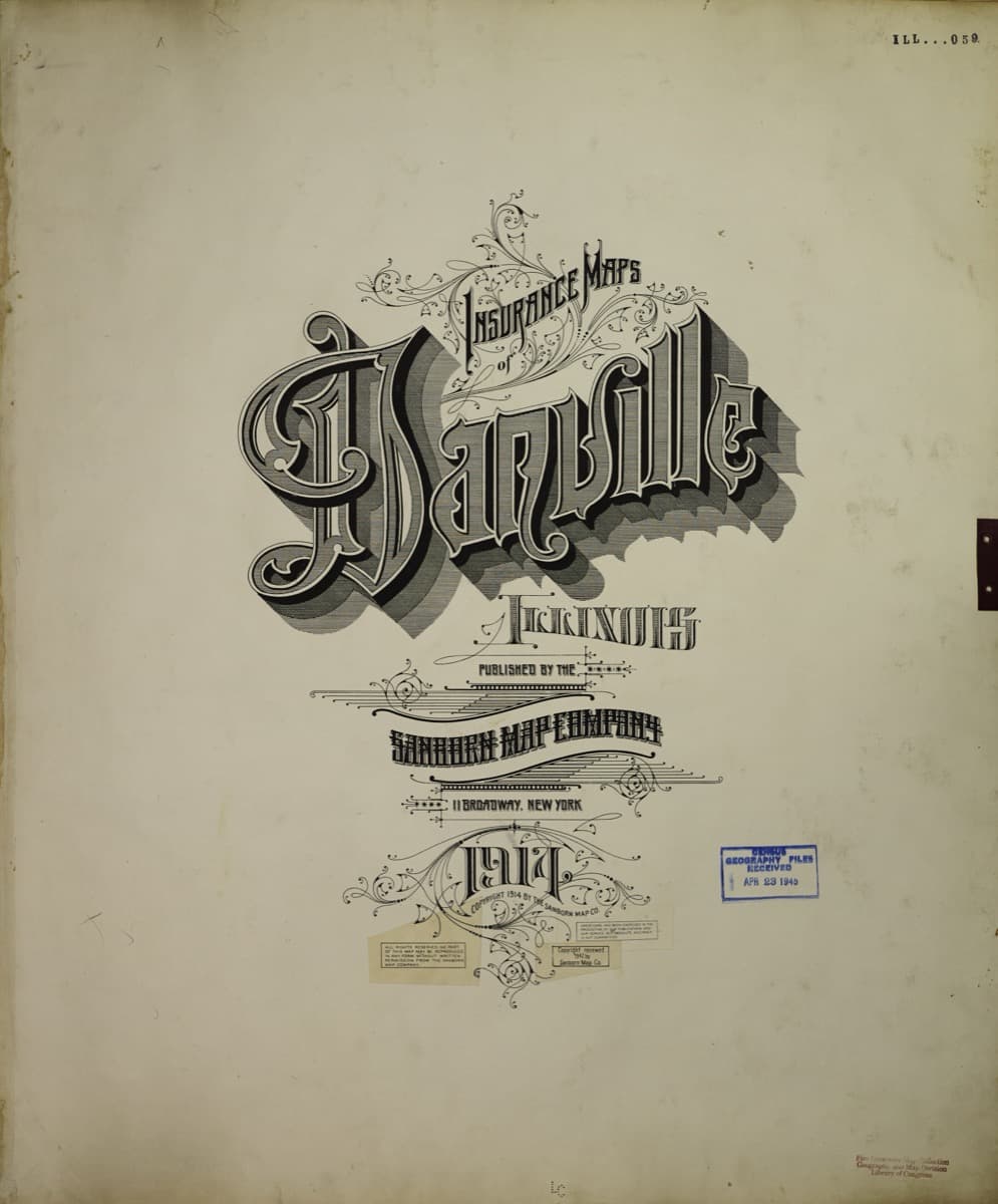 Danville, Illinois - 1914 Sanborn Map
