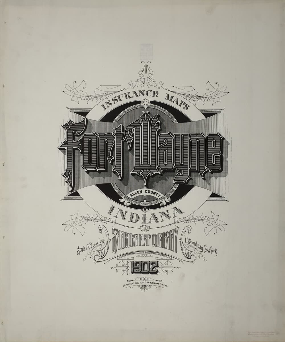 Framed print of Fort Wayne, Indiana (1902)