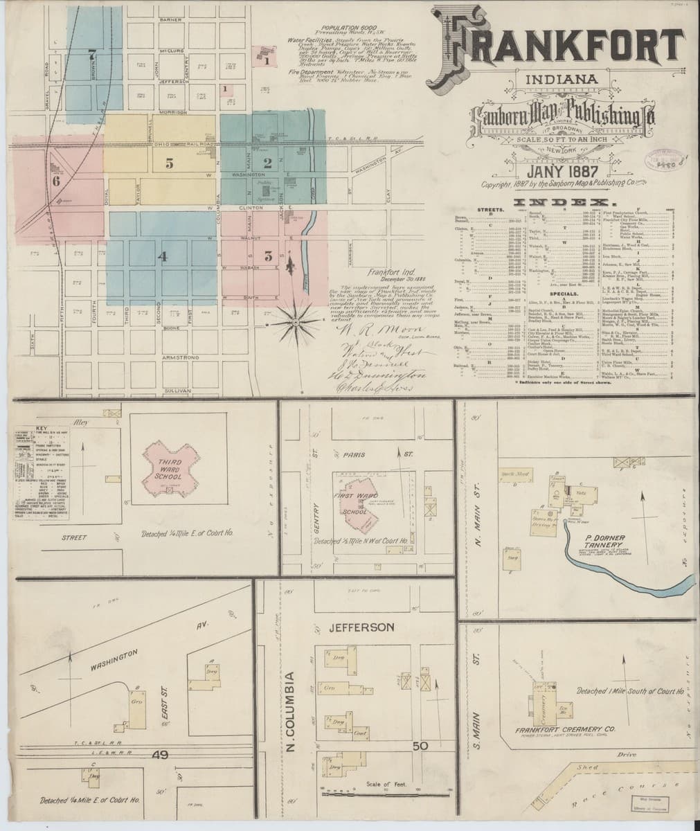 Frankfort, Indiana - 1887 Sanborn Map