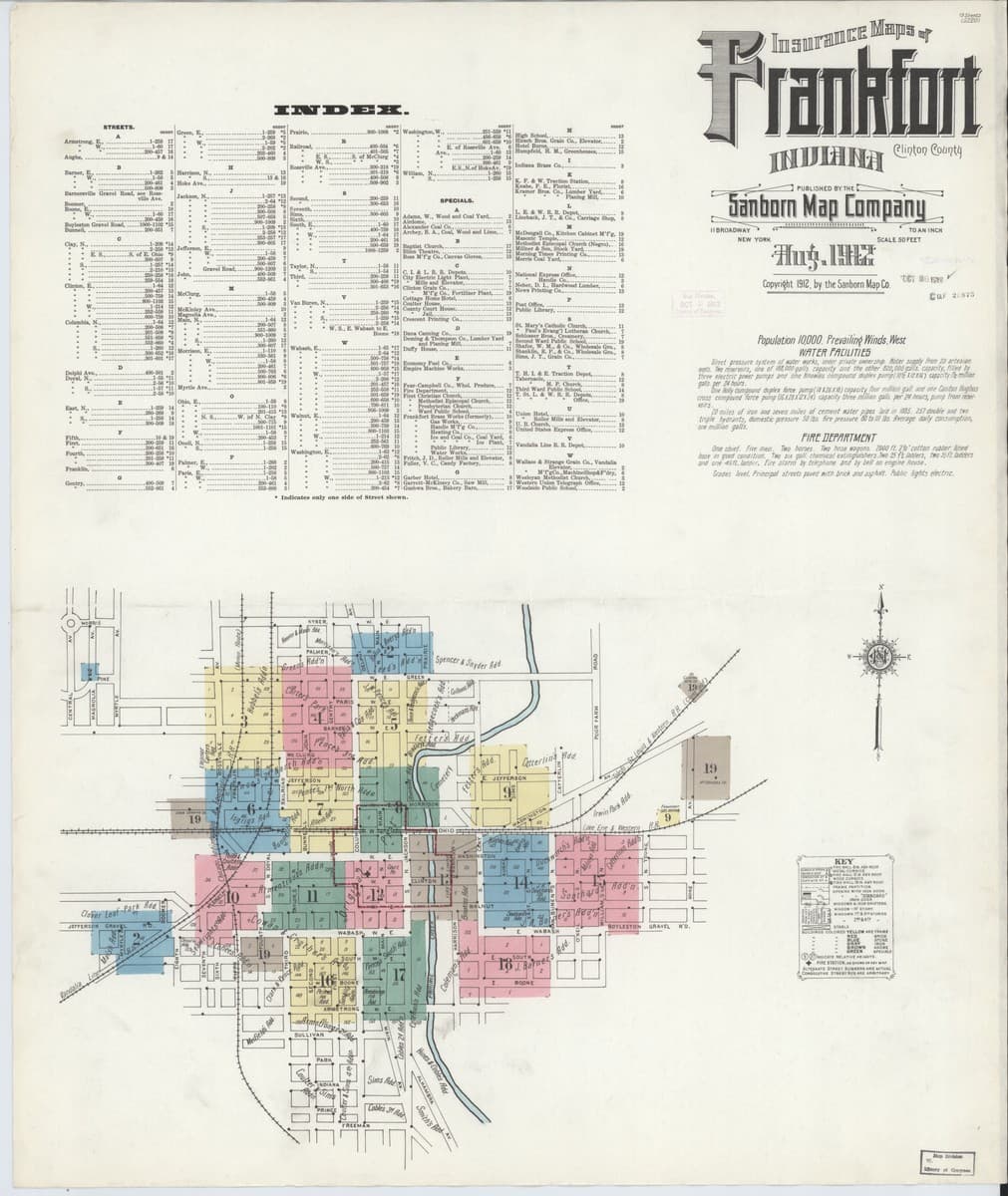 Frankfort, Indiana - 1912 Sanborn Map