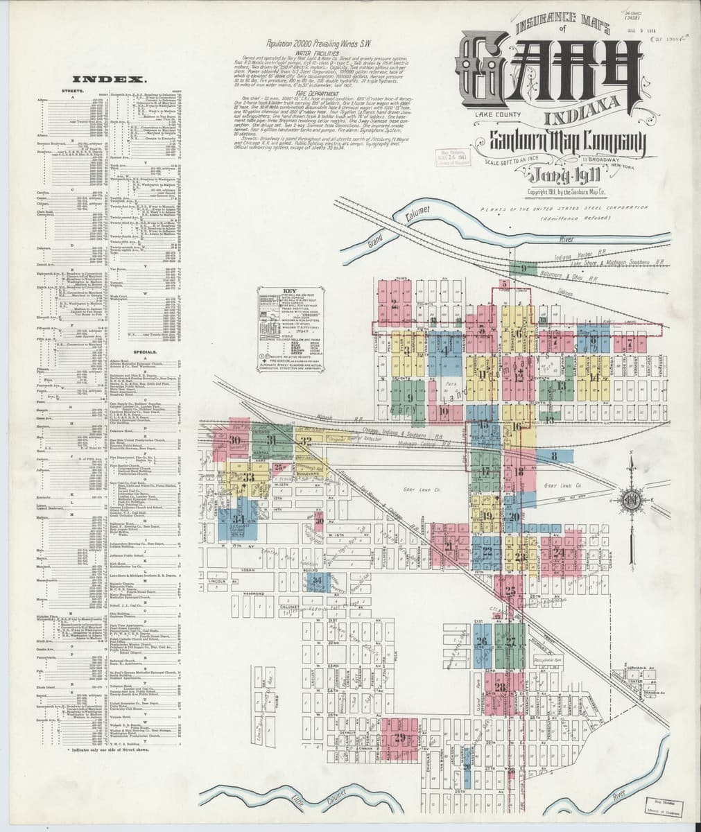 Gary, Indiana - 1911 Sanborn Map