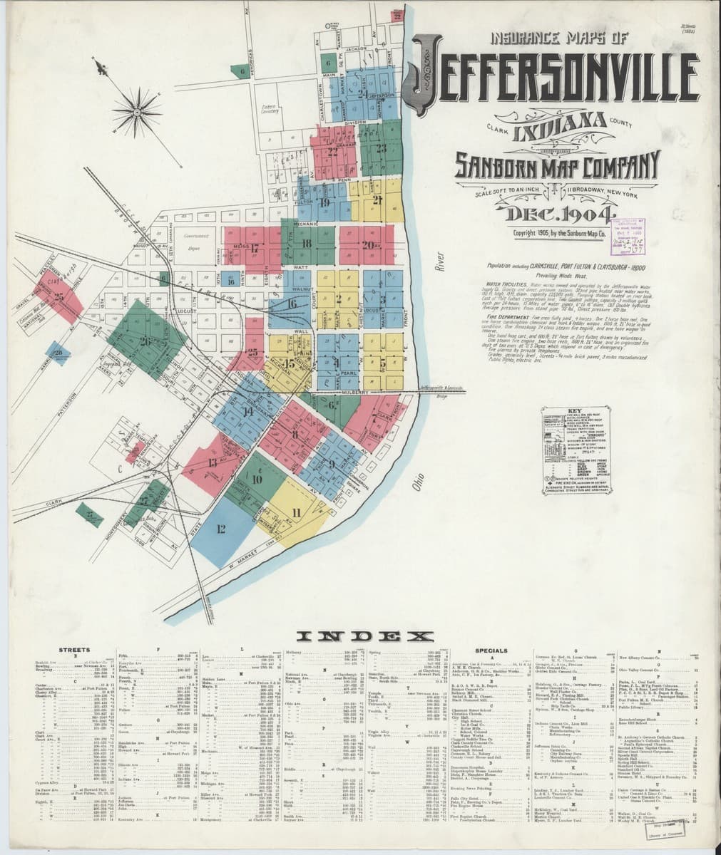 Jeffersonville, Indiana - 1904 Sanborn Map