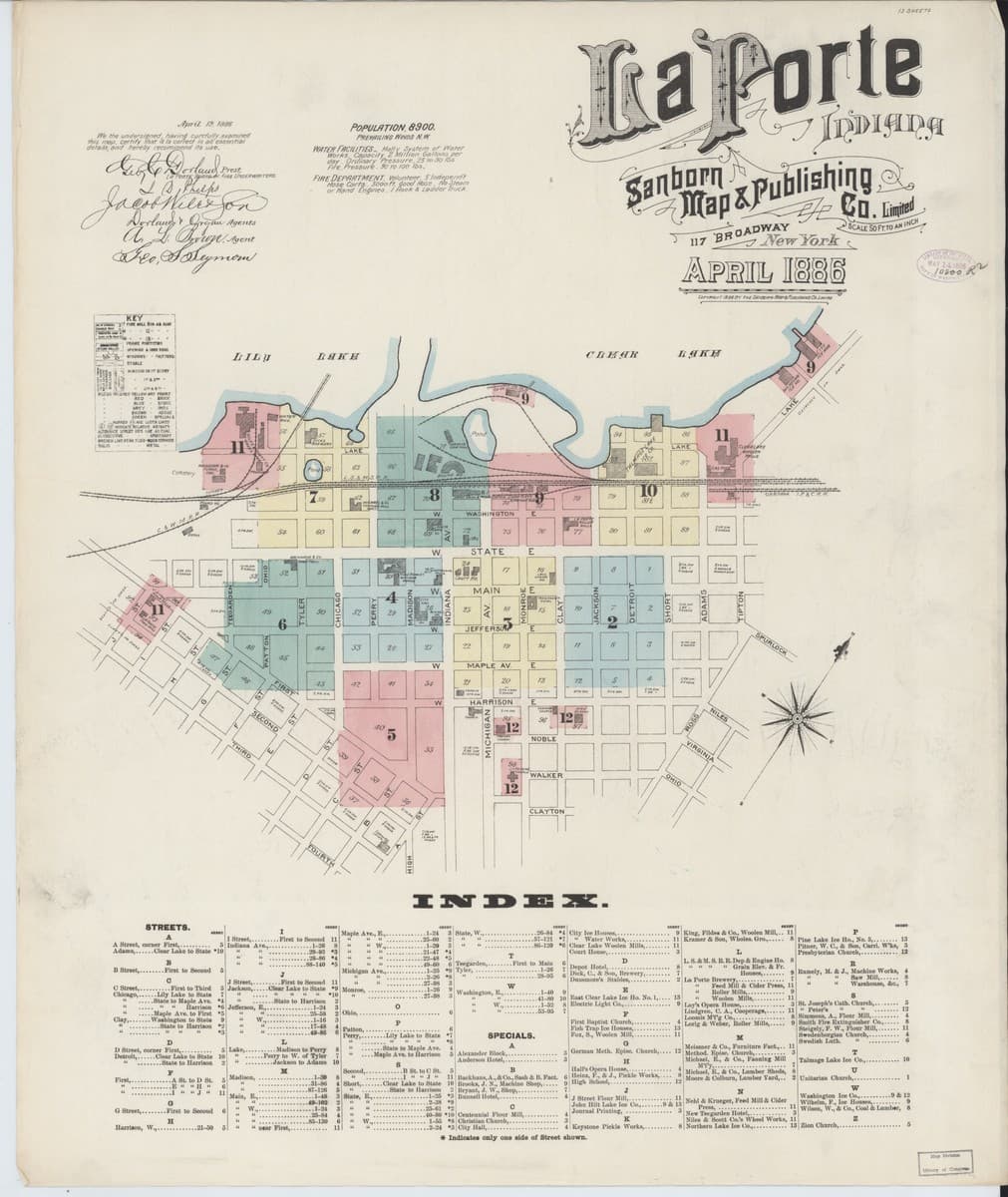 La Porte, Indiana - 1886 Sanborn Map