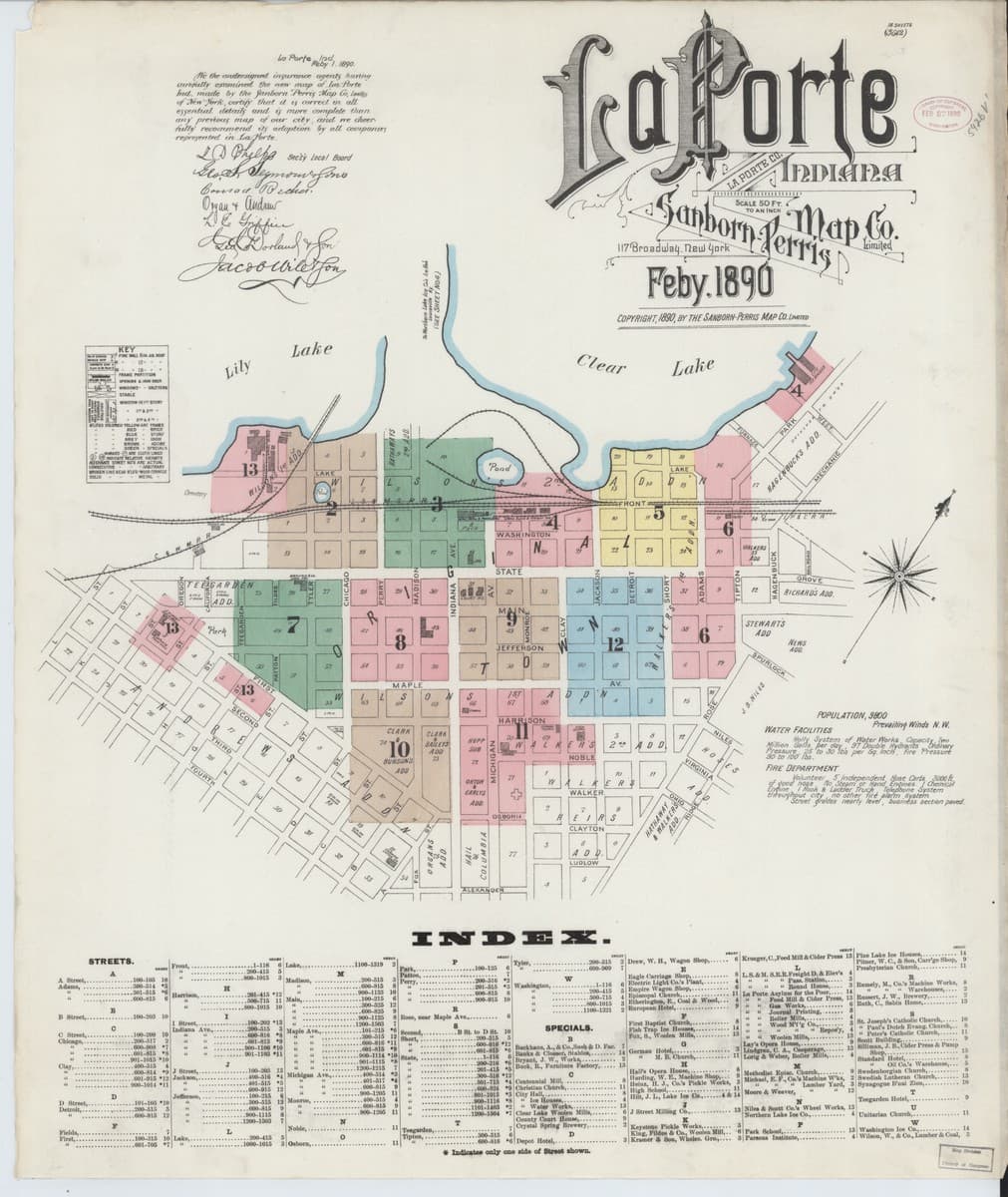 La Porte, Indiana - 1890 Sanborn Map