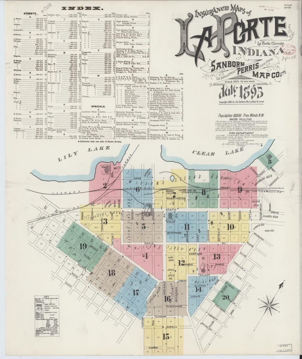 La Porte, Indiana - 1895 Sanborn Map