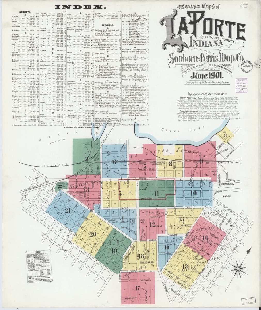 La Porte, Indiana - 1901 Sanborn Map