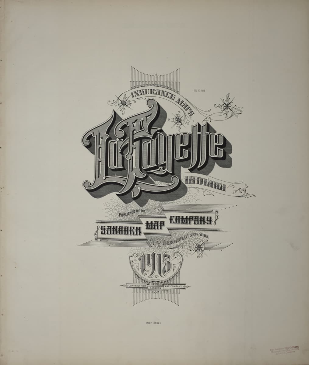 Lafayette, Indiana - 1915 Sanborn Map