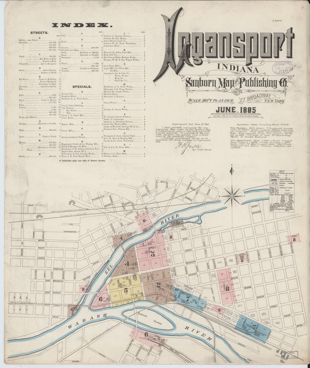 Logansport, Indiana - 1885 Sanborn Map