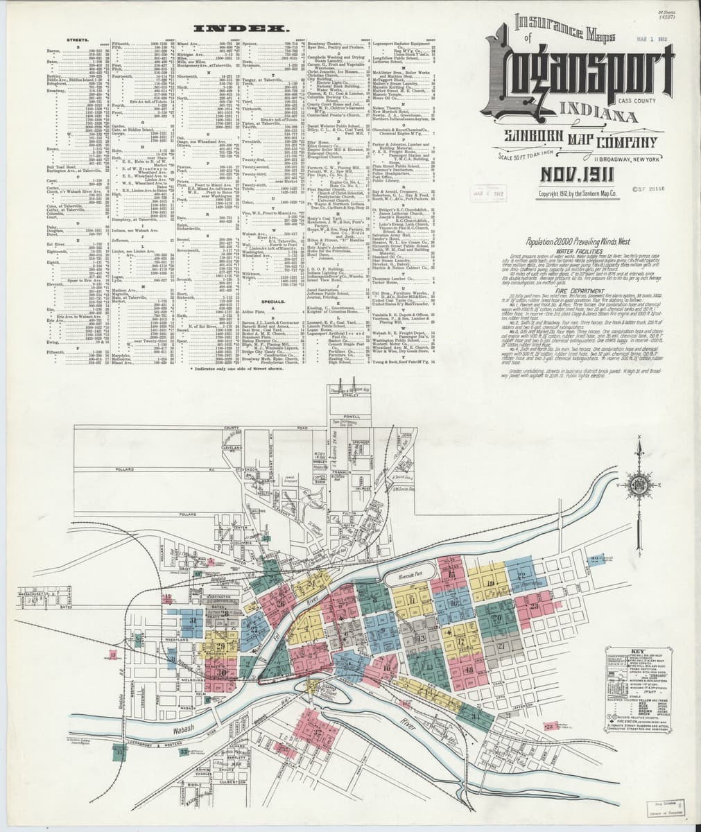 Logansport, Indiana - 1911 Sanborn Map