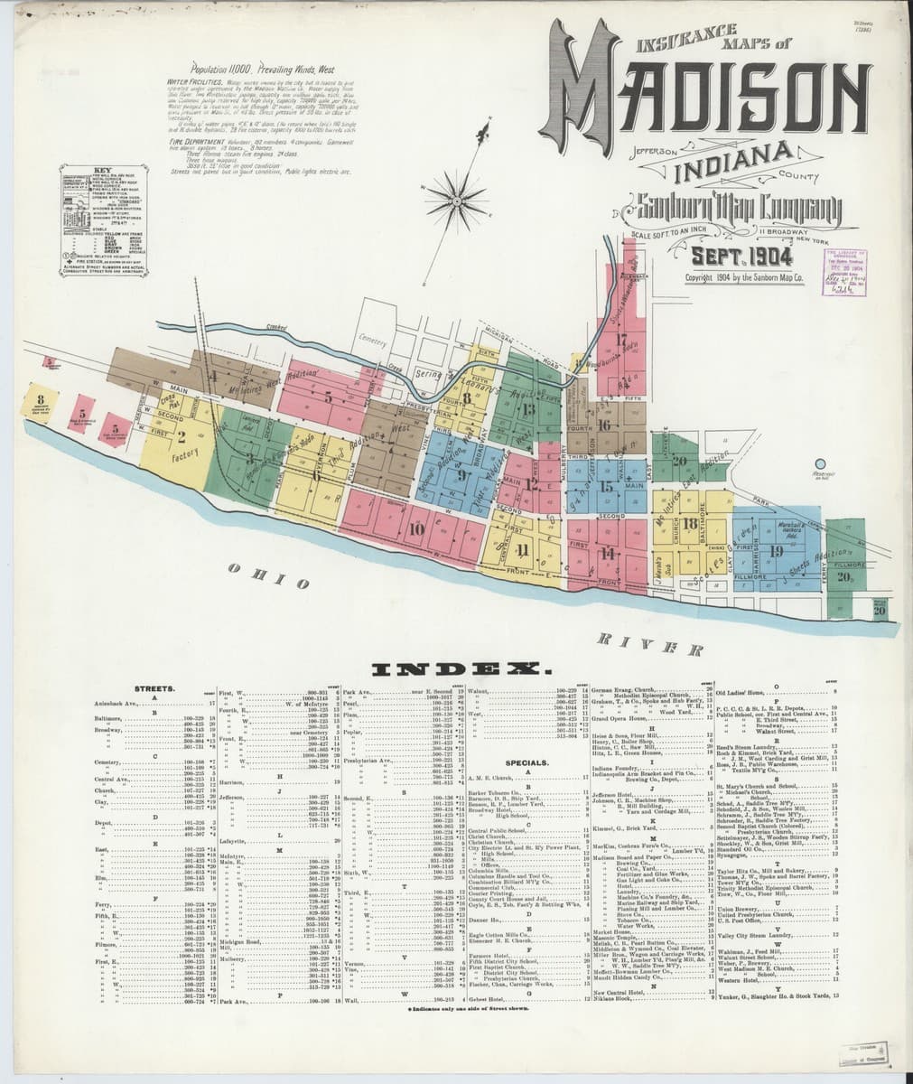Madison, Indiana - 1904 Sanborn Map