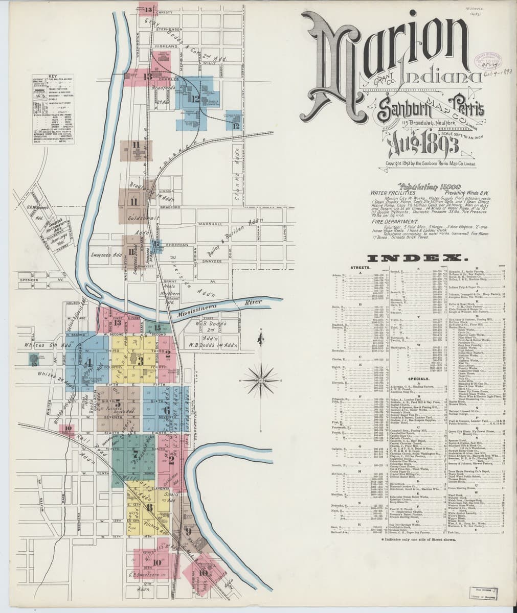 Marion, Indiana - 1893 Sanborn Map