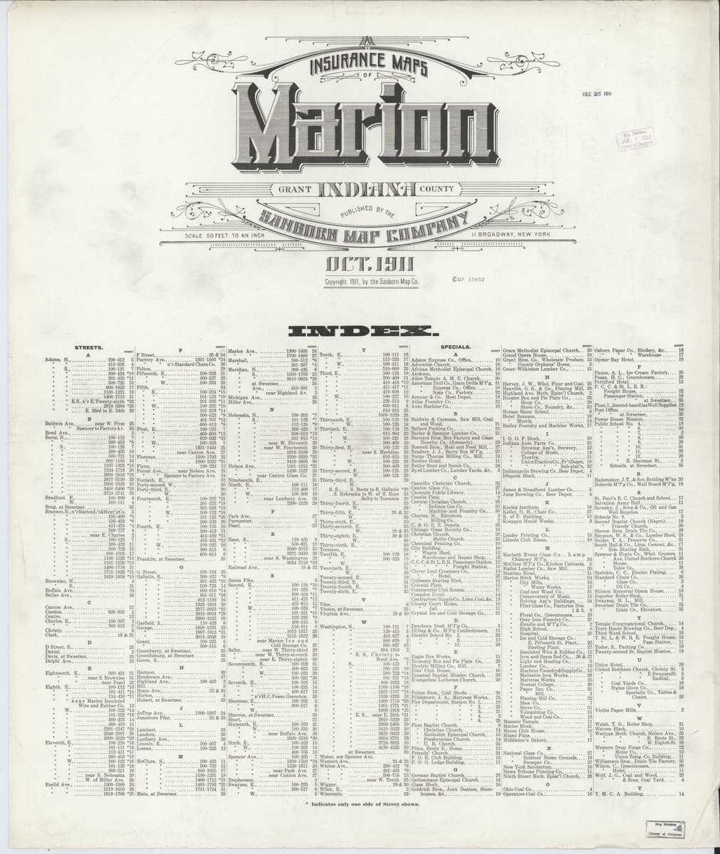 Marion, Indiana - 1911 Sanborn Map
