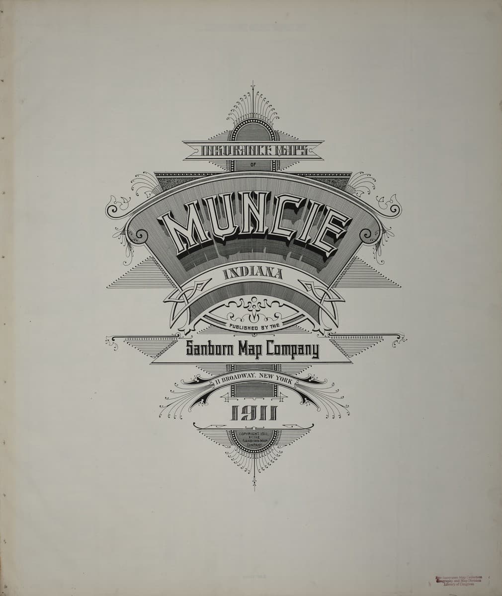 Framed print of Muncie, Indiana (1911)