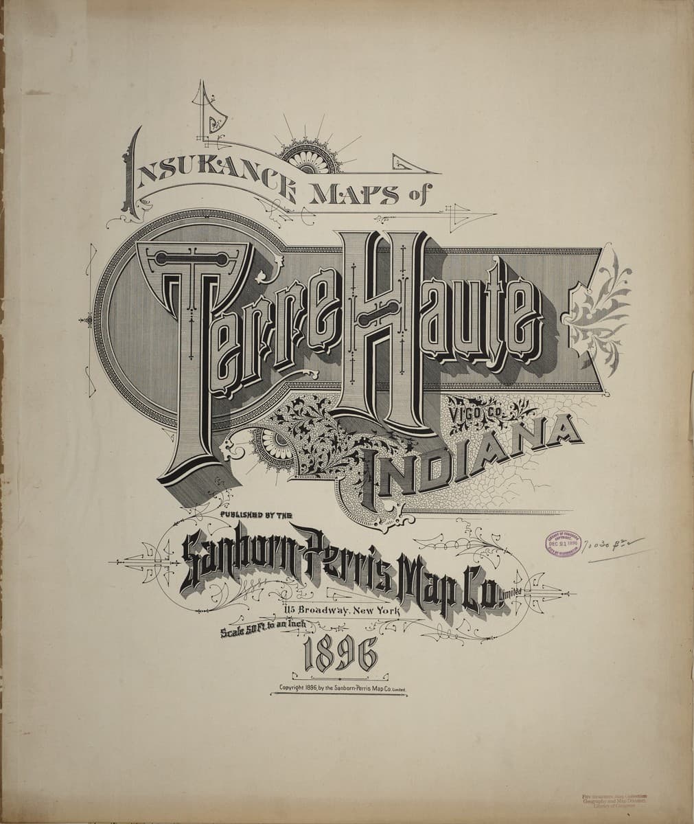Sanborn Fire Insurance Map: Terre Haute, Indiana (1896)
