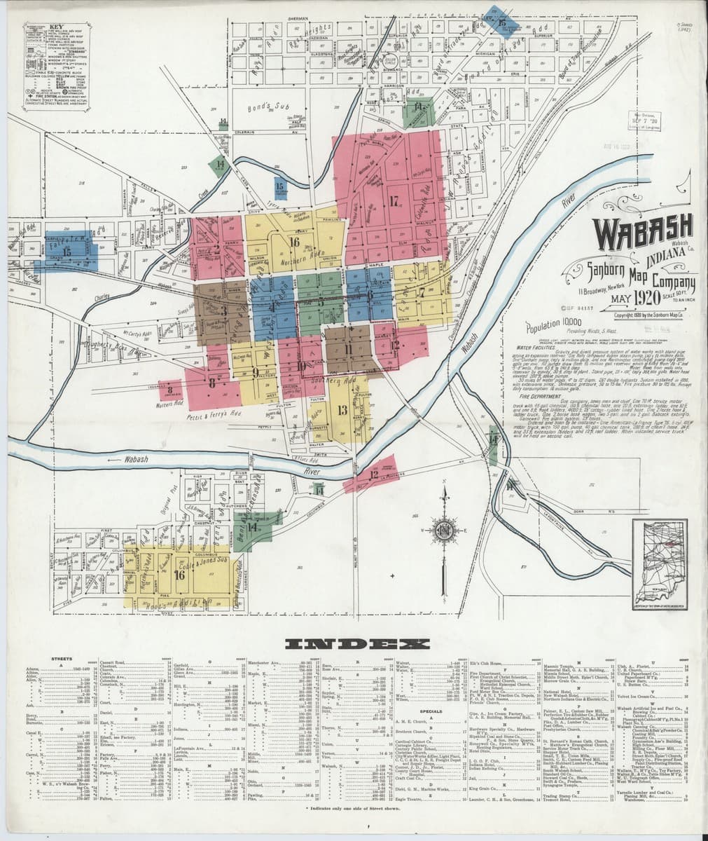 Wabash, Indiana - 1920 Sanborn Map