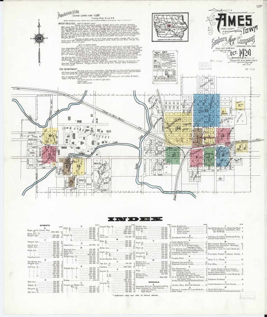 Ames, Iowa - 1920 Sanborn Map