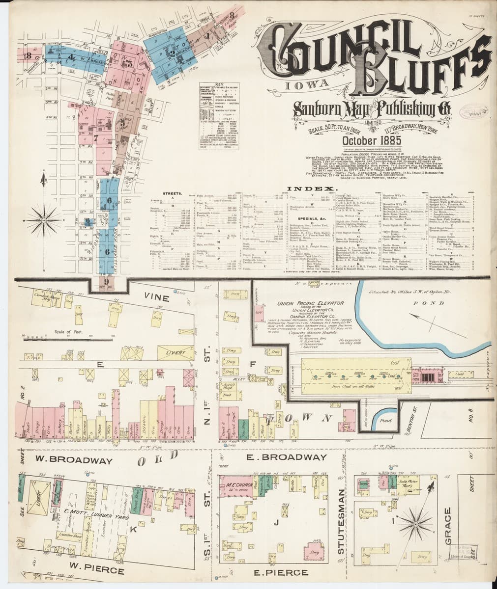 Council Bluffs, Iowa - 1885 Sanborn Map