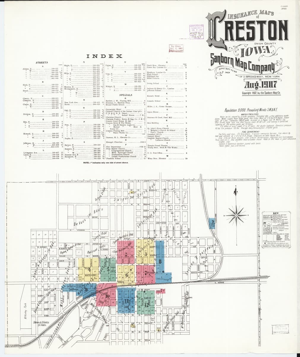 Creston, Iowa - 1907 Sanborn Map