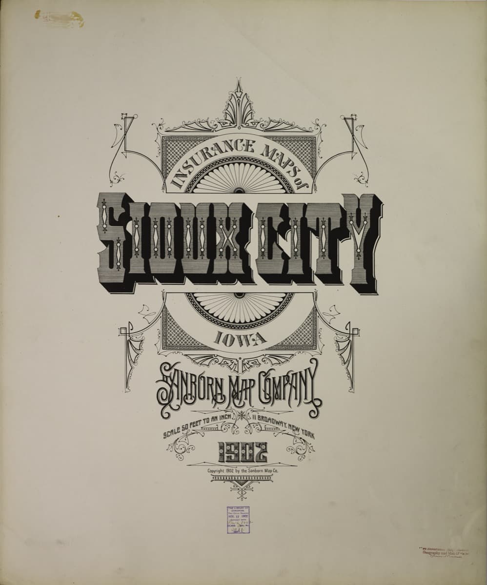 Framed print of Sioux City, Iowa (1902)