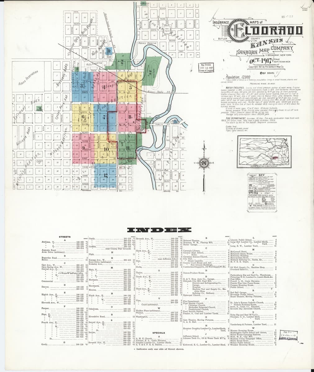 El Dorado, Kansas - 1917 Sanborn Map